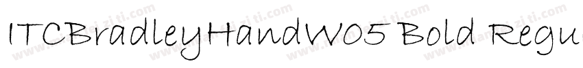 ITCBradleyHandW05 Bold Regular字体转换